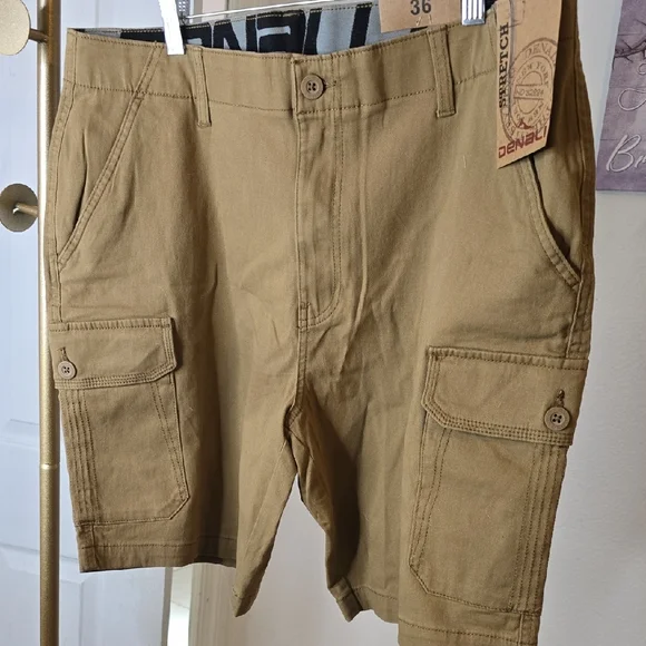 Men's Tan Cargo Shorts - Picture 1 of 6